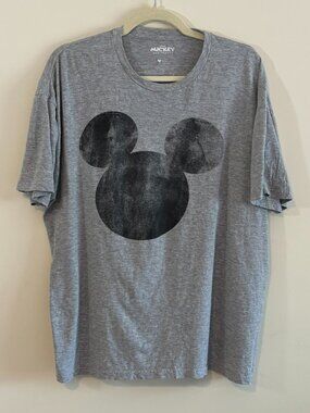 Disney Mickey and Friends Oversized Graphic Tee Gray XL